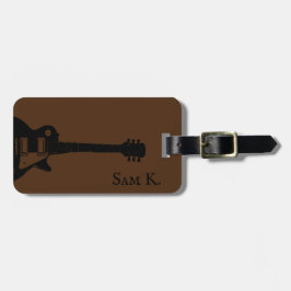 Gepersonaliseerd gitaarthematisch bagagelabel
