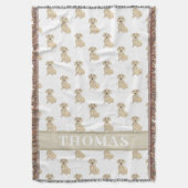 Gepersonaliseerd gladde Cream Dachshund Deken (Voorkant Verticaal)