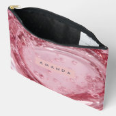 Gepersonaliseerd Glanzend Blush Marmer Effect Etui (Open)