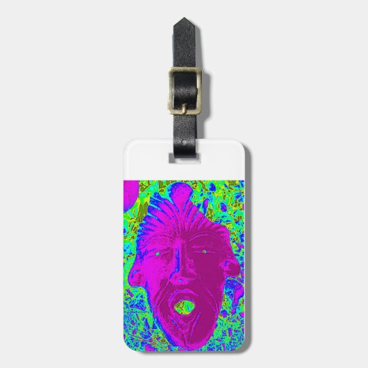 gepersonaliseerd glanzend paars-face label bagagelabel (Voorkant verticaal)