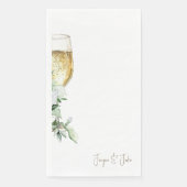 Gepersonaliseerd glas champagne servet (Voorkant)