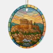 Gepersonaliseerd Glas in lood Athens Ornament (Links)