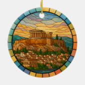 Gepersonaliseerd Glas in lood Athens Ornament (Achterkant)