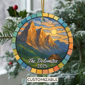 Gepersonaliseerd Glas in lood Dolomieten Ornament
