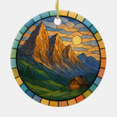 Gepersonaliseerd Glas in lood Dolomieten Ornament (Achterkant)