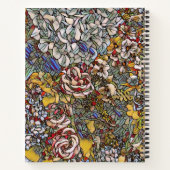 Gepersonaliseerd Glas in lood Floral Journal Notitieboek (Achterkant)