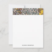 Gepersonaliseerd Glas in lood Floral Journal Notitiekaartje (Voorkant)