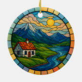 Gepersonaliseerd Glas in lood Ierland, Europa Keramisch Ornament (Achterkant)