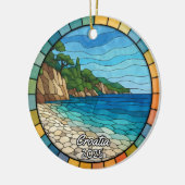 Gepersonaliseerd Glas in lood Kroatië Ornament (Links)