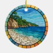 Gepersonaliseerd Glas in lood Kroatië Ornament (Achterkant)