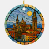 Gepersonaliseerd Glas in lood Sevilla Ornament, Sp Keramisch Ornament (Achterkant)