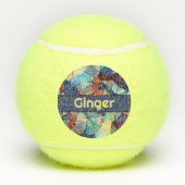 Gepersonaliseerd Glas in lood Tennisballen (Achterkant)
