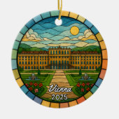 Gepersonaliseerd Glas in lood Wenen, Oostenrijk Keramisch Ornament (Voorkant)