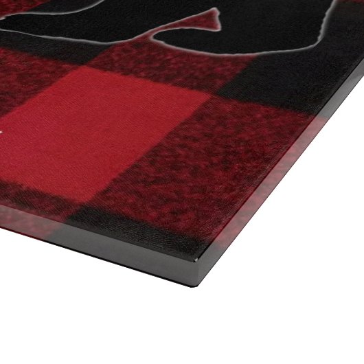 Gepersonaliseerd glas voor het snijden van rood bu snijplank (Hoek)