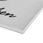 Gepersonaliseerd glazen snijbord met gele citroen snijplank (Hoek)