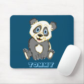 Gepersonaliseerd glimlachen Beer Panda Muismat (Met muis)