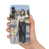 Gepersonaliseerd glimlachend meisje met huisdier h Case-Mate iPhone case