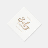 Gepersonaliseerd glitter baby shower servet (Hoek)