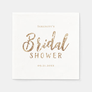 Gepersonaliseerd glitter vrijgezellenfeest servet