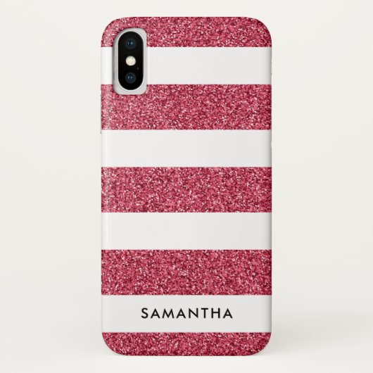Gepersonaliseerd glittereffect Case-Mate iPhone case (Achterkant)