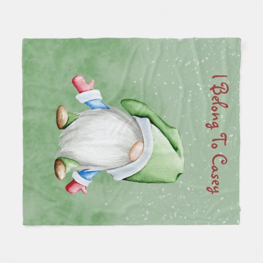 Gepersonaliseerd gnoom fleece deken (Voorkant (Horizontaal))