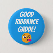 Gepersonaliseerd goed geridst Gadde Kissy Face Emo Ronde Button 5,7 Cm (Voorkant)