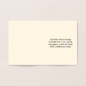 Gepersonaliseerd Gold Foil "Hartelijk dank!" Kaart (Binnen)