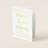 Gepersonaliseerd Gold Foil Sympathy Card Folie Kaarten (Voorkant)