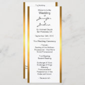Gepersonaliseerd Gold Folie Wit Design Wedding Pro Programmakaart (Voorkant / Achterkant)