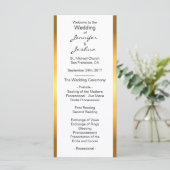 Gepersonaliseerd Gold Folie Wit Design Wedding Pro Programmakaart (Staand voorkant)