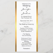 Gepersonaliseerd Gold Folie Wit Design Wedding Pro Programmakaart (Voorkant)