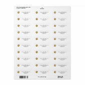 Gepersonaliseerd Gold Glitter Paw Print Retouradre Etiket (Full Sheet)