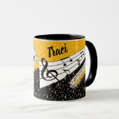 Gepersonaliseerd Gold-muziekthema Mok (Voorkant rechts)