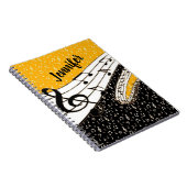 Gepersonaliseerd Gold-muziekthema Notitieboek (Rechterzijde)