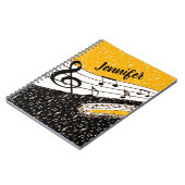 Gepersonaliseerd Gold-muziekthema Notitieboek (Linkerzijde)
