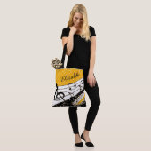 Gepersonaliseerd Gold-muziekthema Tote Bag (Op model)