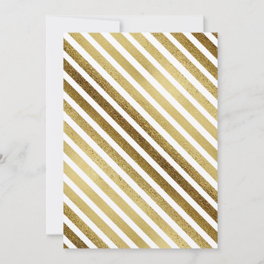 Gepersonaliseerd Gold White College Trunk Party no Kaart (Achterkant)