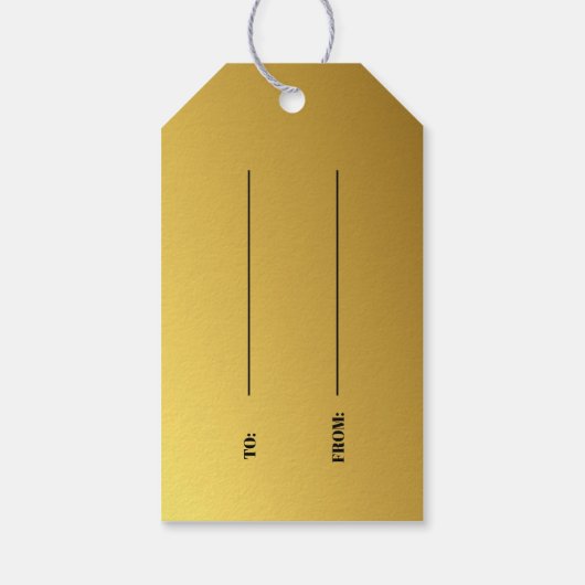 Gepersonaliseerd Golden Cadeaulabel (Achterkant)