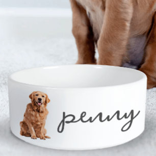 Gepersonaliseerd Golden Retriever hondenvoer Voerbakje