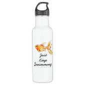Gepersonaliseerd Goldfish Art Water Bottle Waterfles (Voorkant)