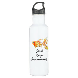 Gepersonaliseerd Goldfish Art Water Bottle Waterfles