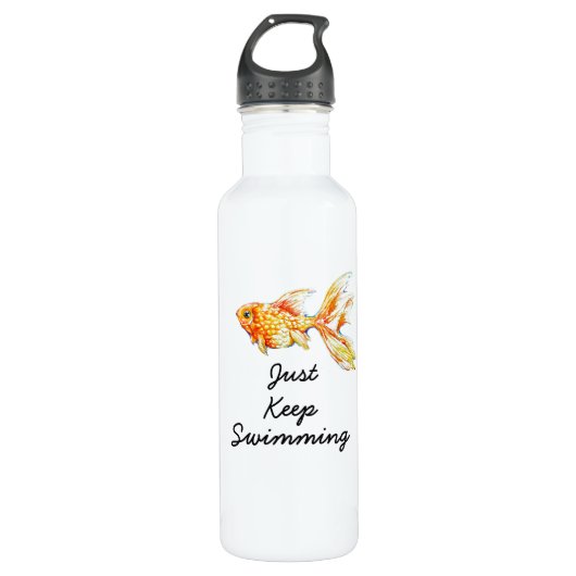 Gepersonaliseerd Goldfish Art Water Bottle Waterfles (Voorkant)