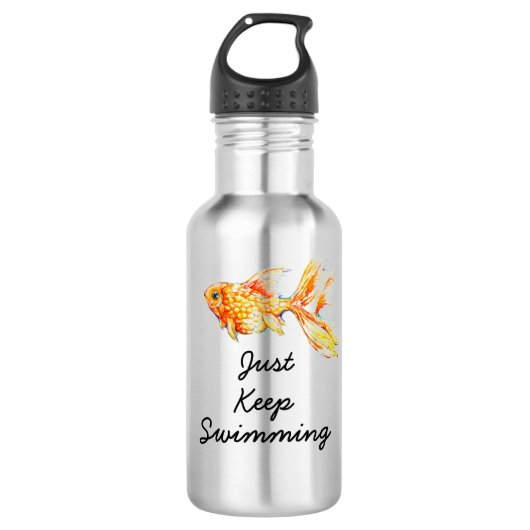 Gepersonaliseerd Goldfish Art Water Bottle Waterfles (Voorkant)