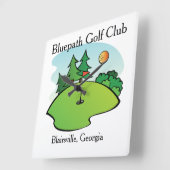 Gepersonaliseerd Golf Club Wall Clock Vierkante Klok (Hoek)