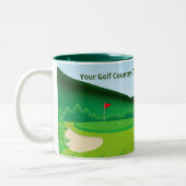 Gepersonaliseerd Golf Coffee-Mok voor vrouwelijke  Tweekleurige Koffiemok (Links)