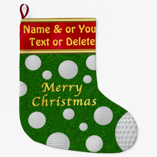 Gepersonaliseerd, Golf-kerststallen voor hem, haar Grote Kerstsok (Voorkant)
