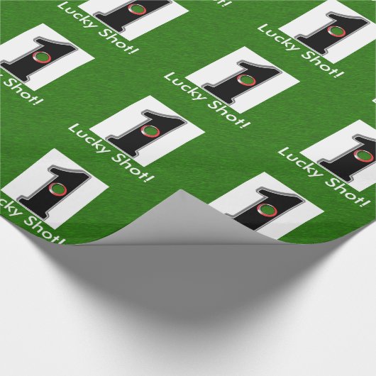 Gepersonaliseerd Golf Lucky Shot Hole in One Cadeaupapier (Hoek)