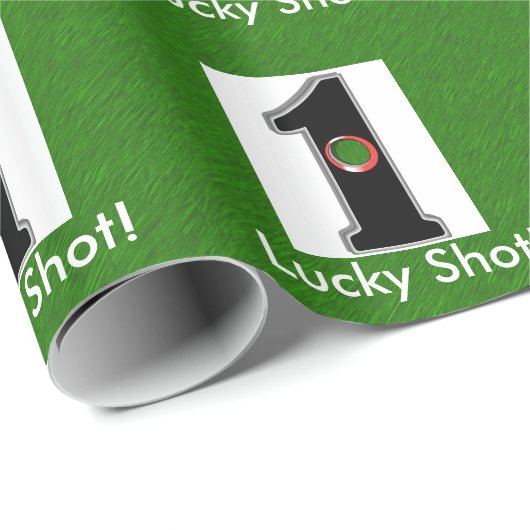 Gepersonaliseerd Golf Lucky Shot Hole in One Cadeaupapier (Rol Hoek)