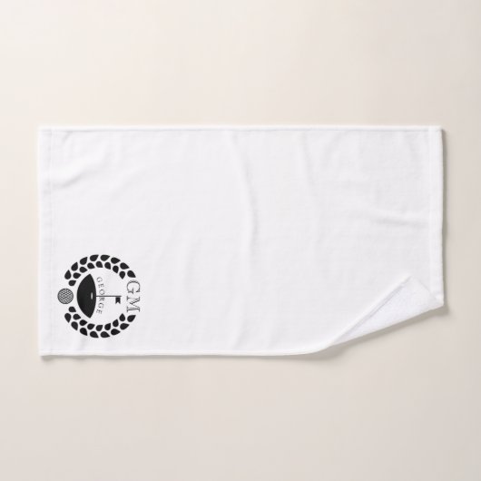 Gepersonaliseerd Golf Monogram Bad Handdoek (Handdoek)