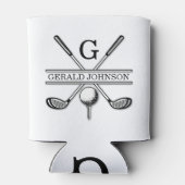 Gepersonaliseerd Golf Monogram Ontwerp Blikjeskoeler (Achterkant)